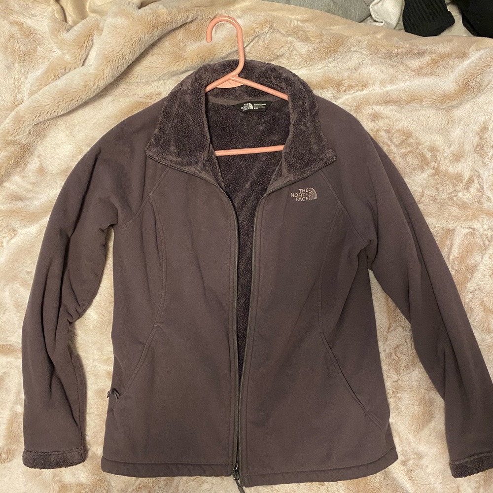 Medium gray/purple north face jacket